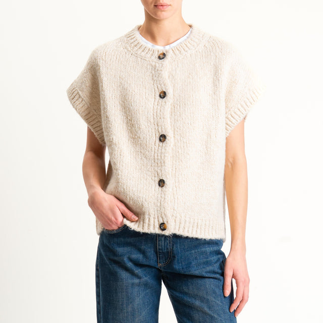 Vicolo-Gilet misto alpaca - burro