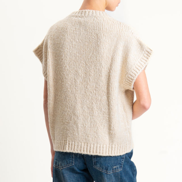 Vicolo-Gilet misto alpaca - burro