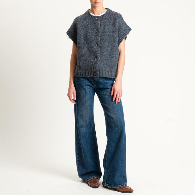 Vicolo-Gilet misto alpaca - antracite