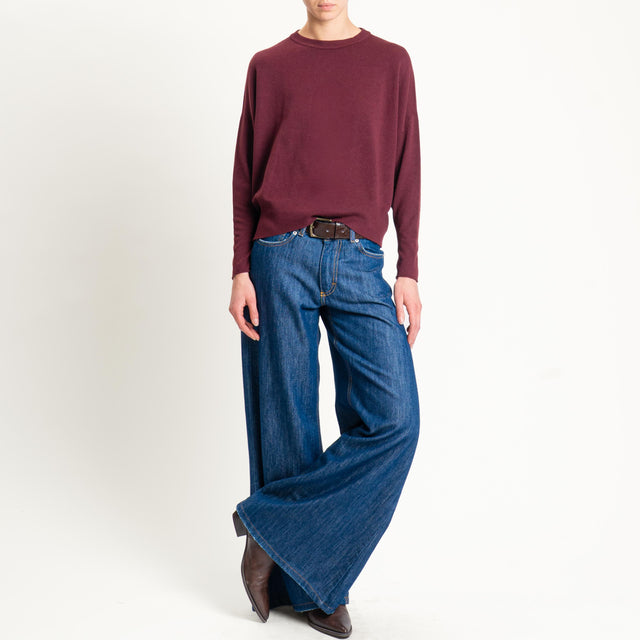 Vicolo-Maglia scatola girocollo - Bordeaux