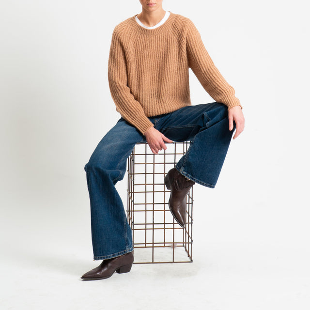 Vicolo-Maglia mohair coste inglesi - camel