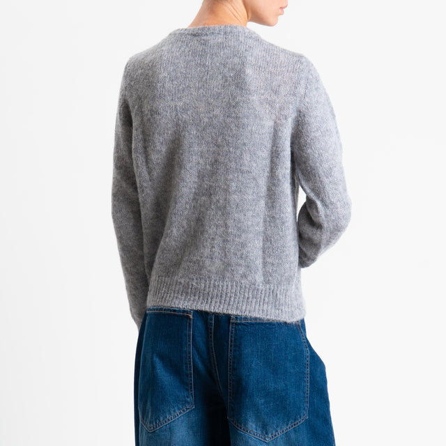 Vicolo-Cardigan rebecchina misto alpaca - grigio