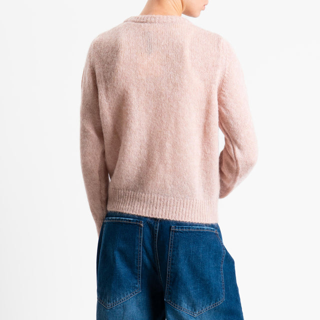 Vicolo-Cardigan rebecchina misto alpaca - rosa