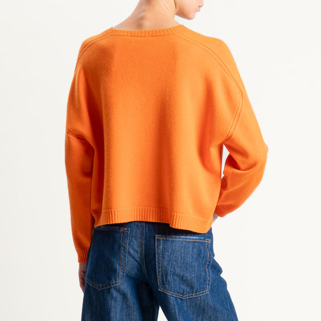 Vicolo-Maglia girocollo boxy - orange