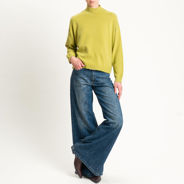 Vicolo-Maglia boxy collo montato - olio