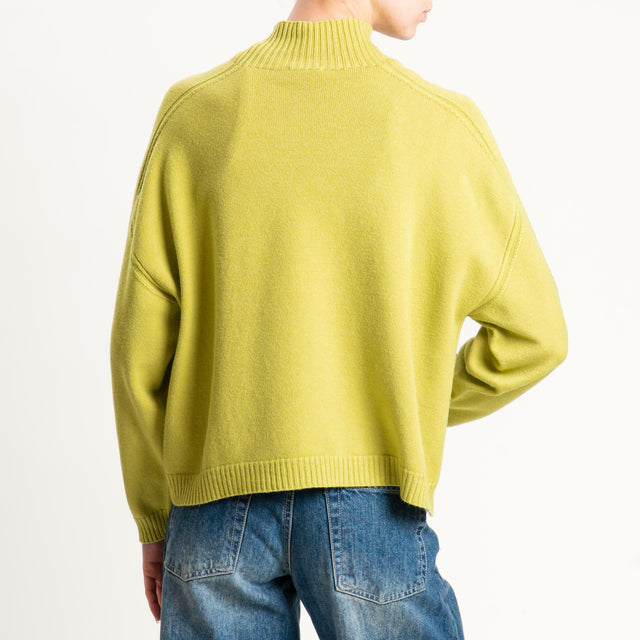 Vicolo-Maglia boxy collo montato - olio