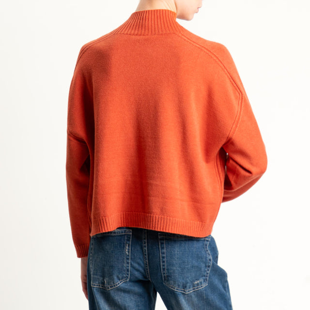 Vicolo-Maglia boxy collo montato - orange