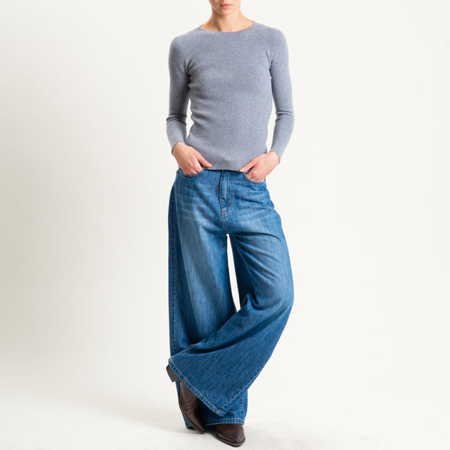 Vicolo-Maglia a costine - grigio