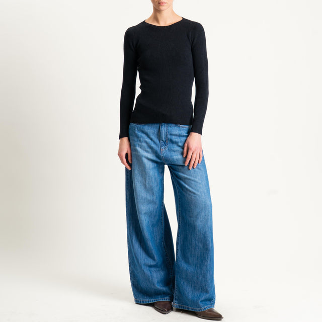 Vicolo-Maglia a costine - nero