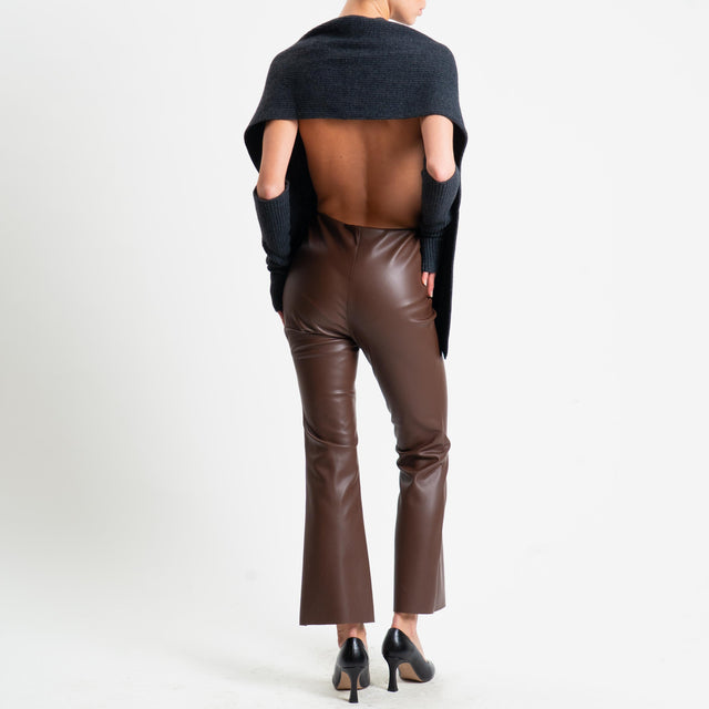 Vicolo-Davantino con manicotti misto cashmere - antracite