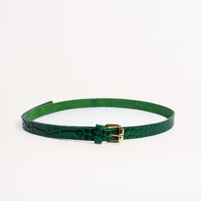 Vicolo-Cintura in pelle effetto cocco - VERDE