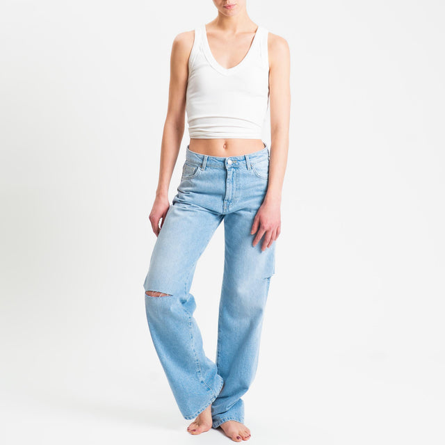 Vicolo- Jeans ALEX relaxed fit ripped - denim chiaro
