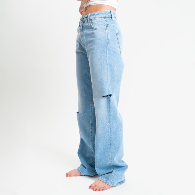 Vicolo- Jeans ALEX relaxed fit ripped - denim chiaro