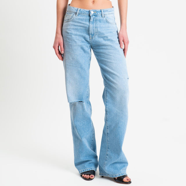 Vicolo- Jeans ALEX relaxed fit ripped - denim chiaro