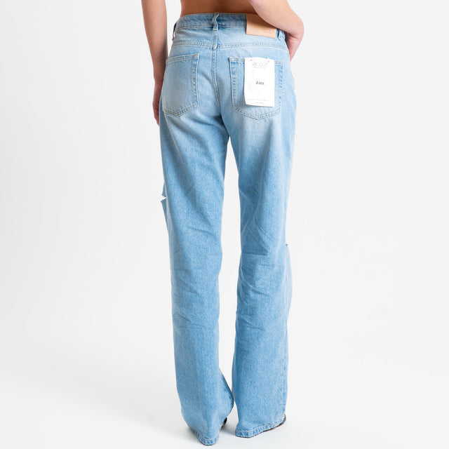 Vicolo- Jeans ALEX relaxed fit ripped - denim chiaro