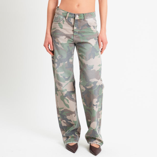 Vicolo-Pantalone camouflage sfrangiato - militare