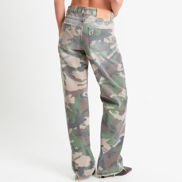 Vicolo-Pantalone camouflage sfrangiato - militare