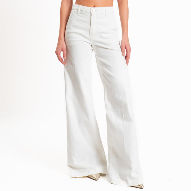 Vicolo-Pantalone ELENA wide leg fit - burro