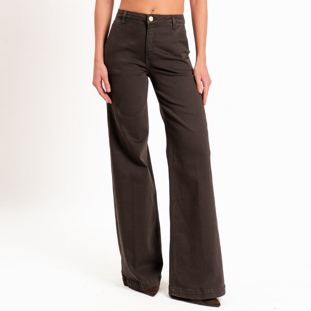 Vicolo-Pantalone ELENA wide leg fit - moro