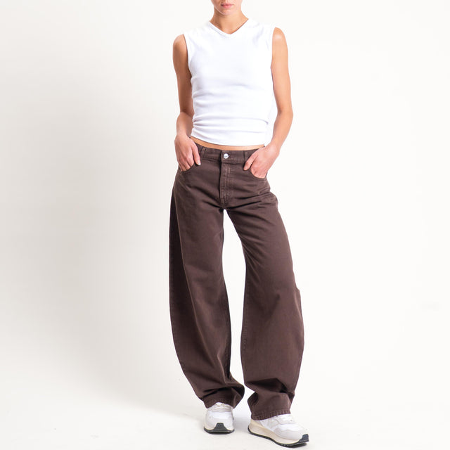 Vicolo-Jeans DENISE wide leg fit - cioccolato