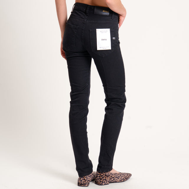 Vicolo-Jeans DAISY slim fit mid rise cropped leg - nero