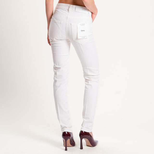 Vicolo-Jeans DAISY slim fit mid rise cropped leg - offwhite