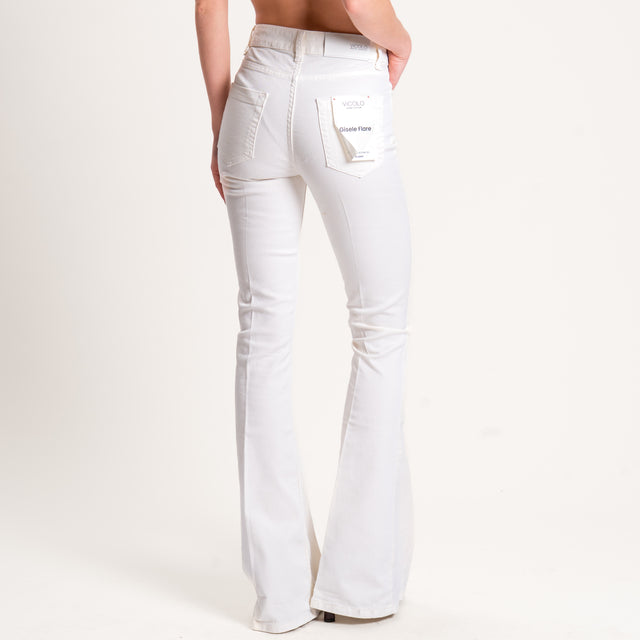 Vicolo-Jeans GISELE slim fit mid rise flare leg - offwhite