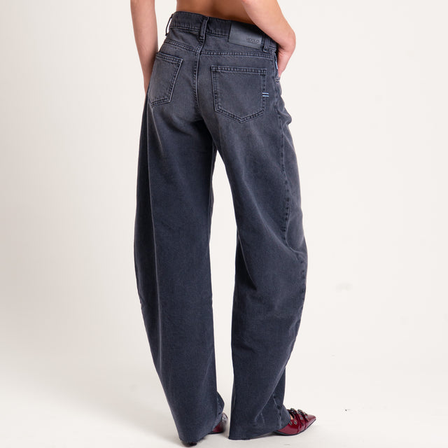 Vicolo-Jeans DENISE barrel fit taglio vivo - nero