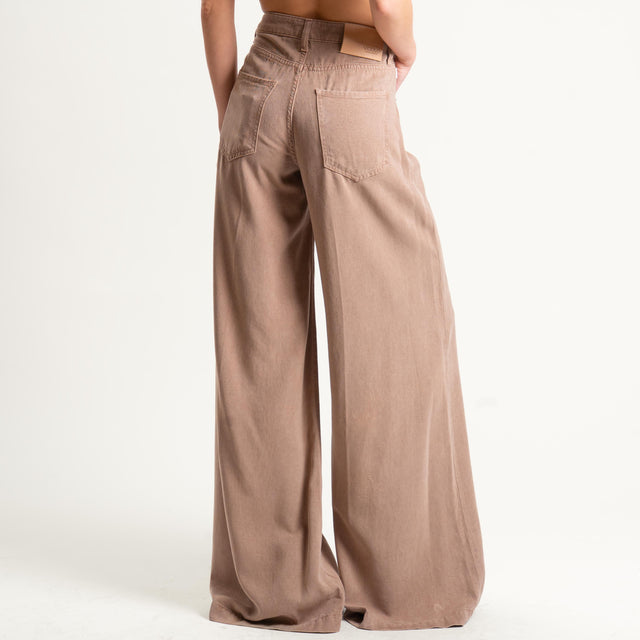 Vicolo- Pantalone MADISON wide leg fit - camel