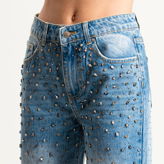 Vicolo- Jeans AURORA regular fit con strass - denim