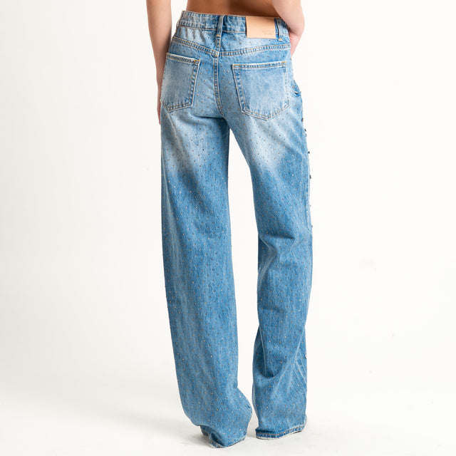Vicolo- Jeans AURORA regular fit con strass - denim