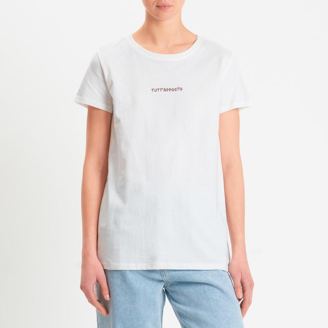 Vicolo-T-shirt "TUTT'APPOSTO" - bianco