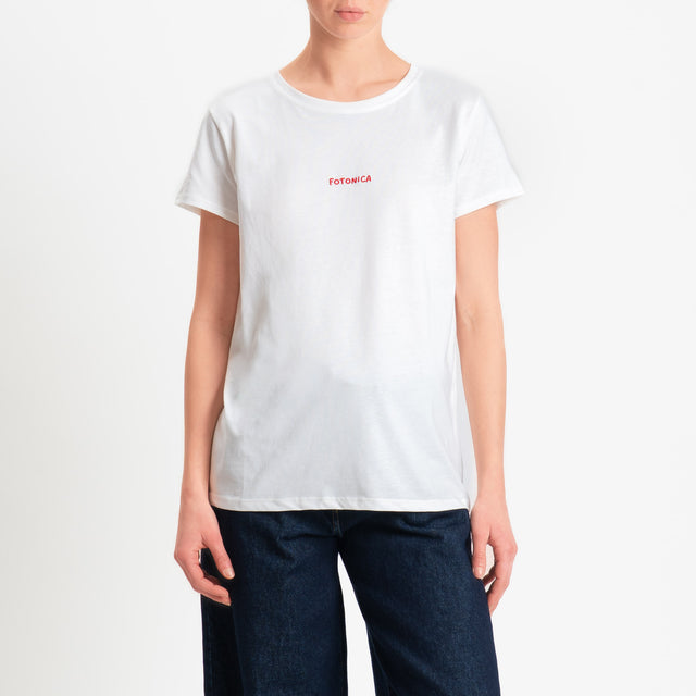 Vicolo-T-shirt "FOTONICA" - bianco