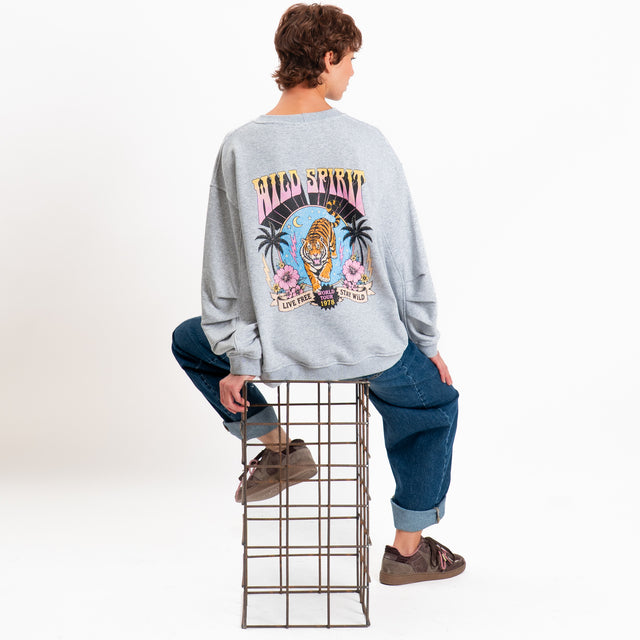 Vicolo-Felpa "WILD SPIRIT" - perla melange