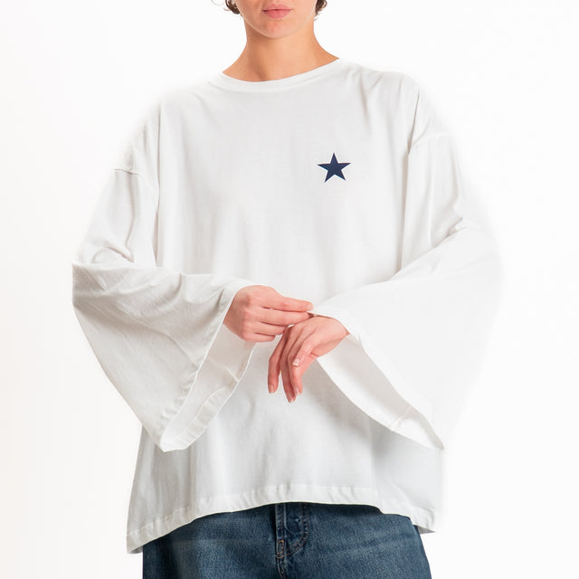 Vicolo-T-shirt manica ampia GOOD DAYS - Bianco