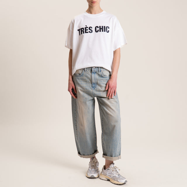Vicolo-T-shirt "TRE'S CHIC" - bianco/nero