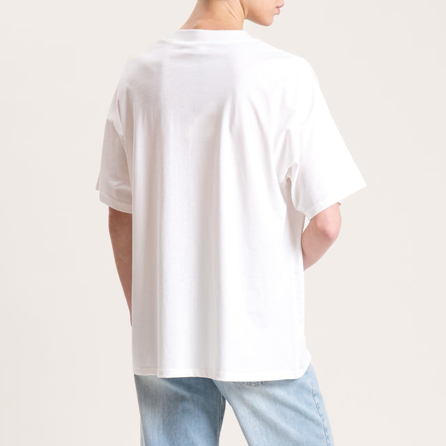 Vicolo-T-shirt "BEACH CLUB" - bianco