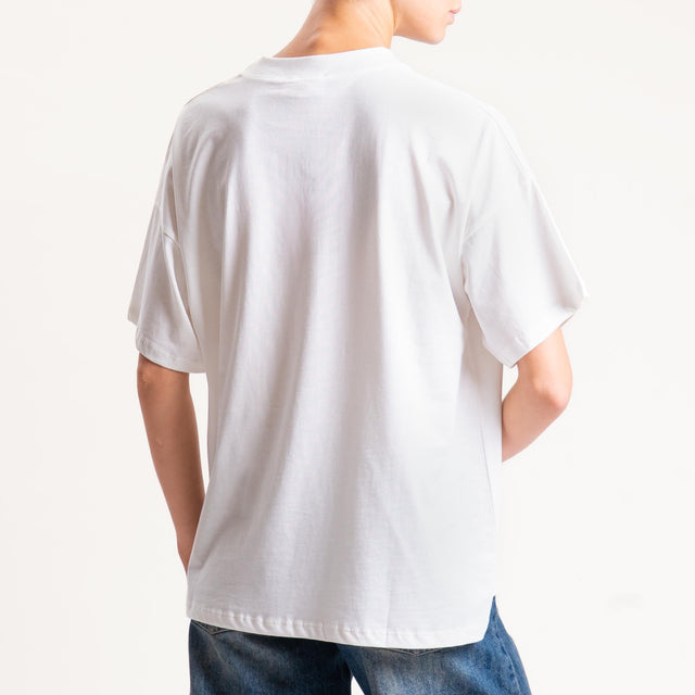 Vicolo-T-shirt "DON'T TALK TO ME" - bianco/nero