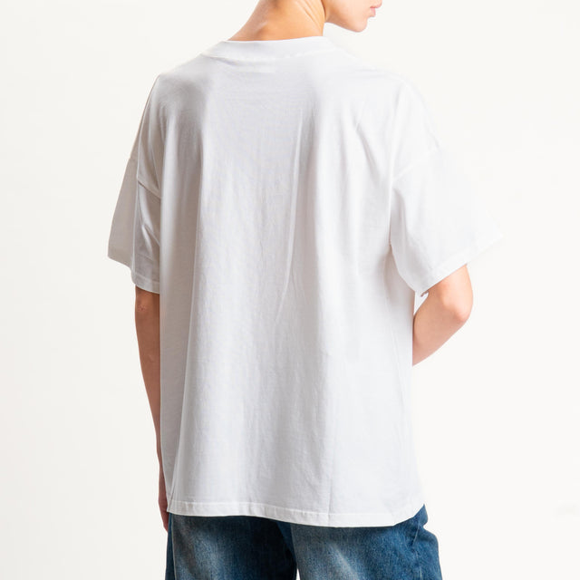 Vicolo- T-shirt "rock & roll" - bianco