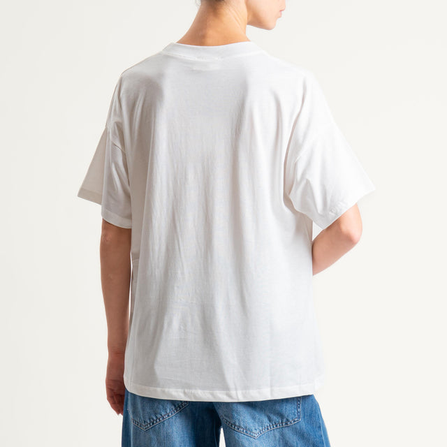 Vicolo-T-shirt stampa DOG "CHILLY VIBES" - Bianco