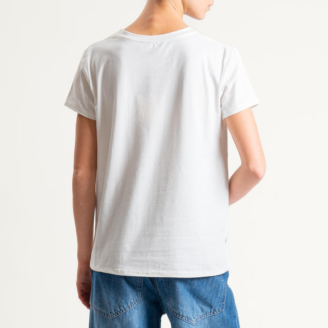 Vicolo-T-shirt "MOOD" - Bianco