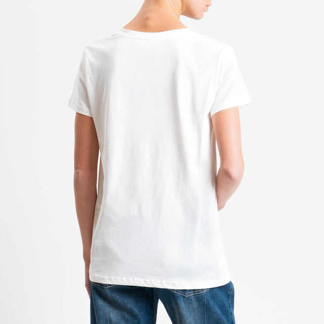 Vicolo-T-shirt "DEAR SANTA" - bianco