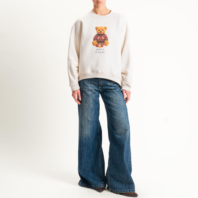 Vicolo-Felpa over con orsetto - burro