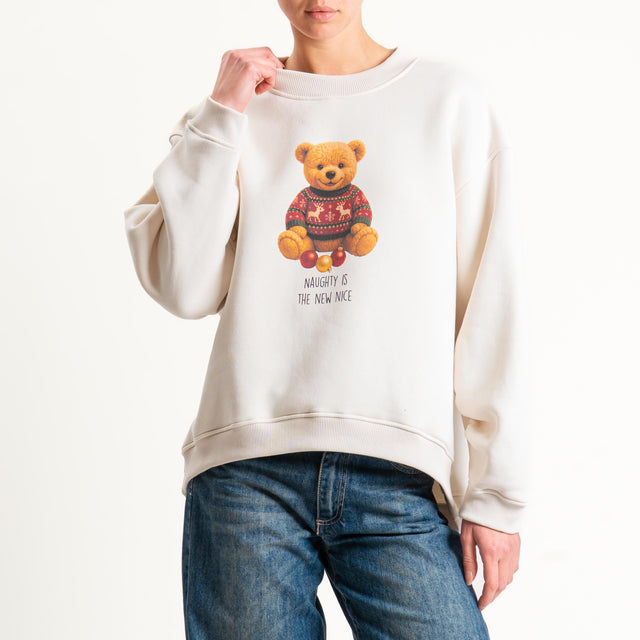 Vicolo-Felpa over con orsetto - burro