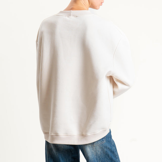 Vicolo-Felpa over con orsetto - burro