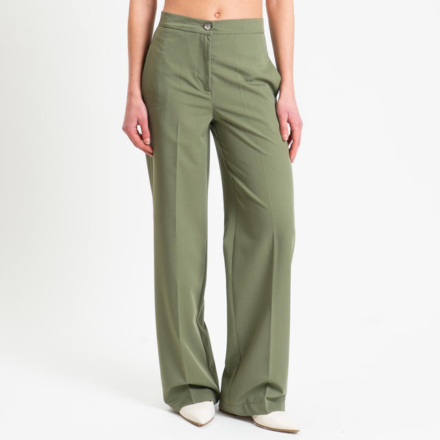 Vicolo-Pantalone straight fit - verde