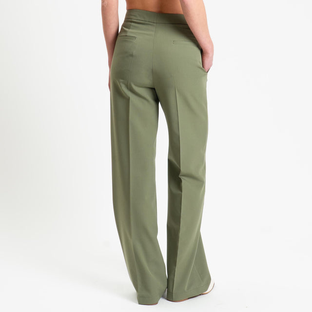 Vicolo-Pantalone straight fit - verde