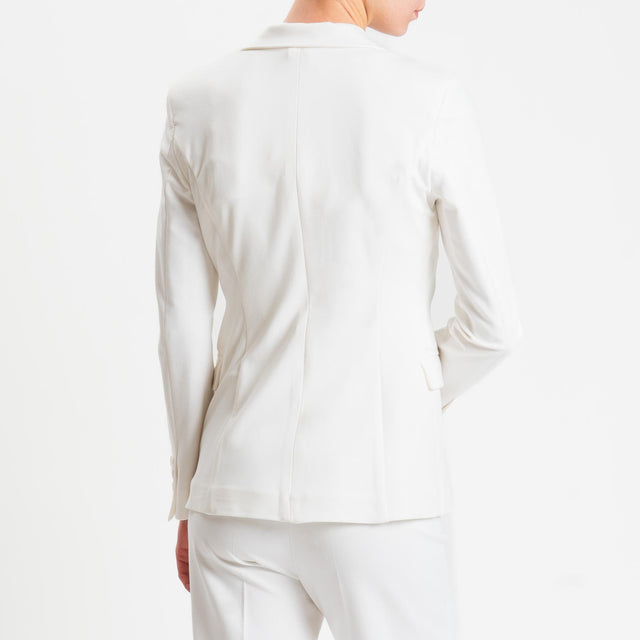 Vicolo-Giacca punto milano slim fit - panna