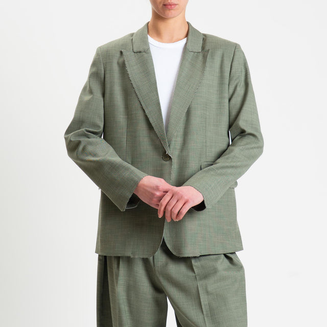 Vicolo-Giacca un bottone taglio vivo spacco dietro - origano