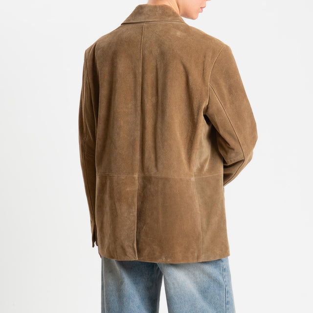 Vicolo-Giacca scamosciata100% genuine leather - camel